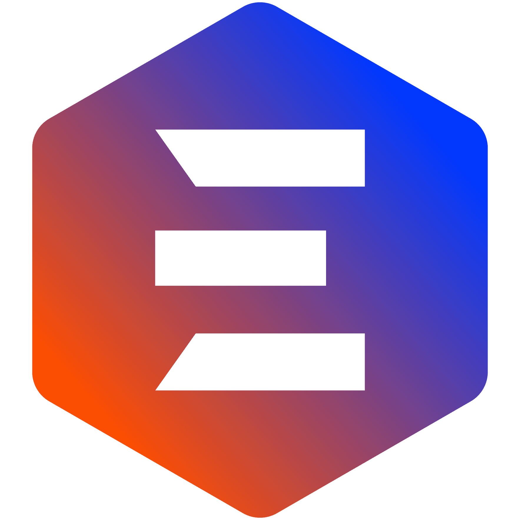 Egon Browser logo, a blue-to-orange gradient hexagon containing a white stylised letter E